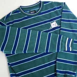 Ripndip Green Striped Fleece